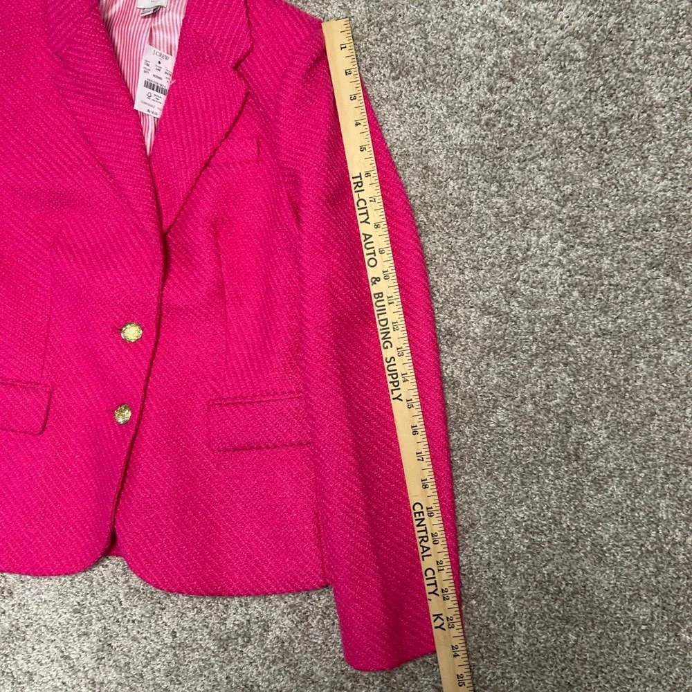 NWT J.Crew Tweed Schoolboy Blazer Sweet Fuchsia Women Size 4 Pink‎ BW287 Classic - Picture 6 of 11